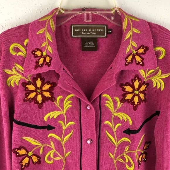 Double D Ranch | Embroidered Knit Cardigan - Picture 3 of 4